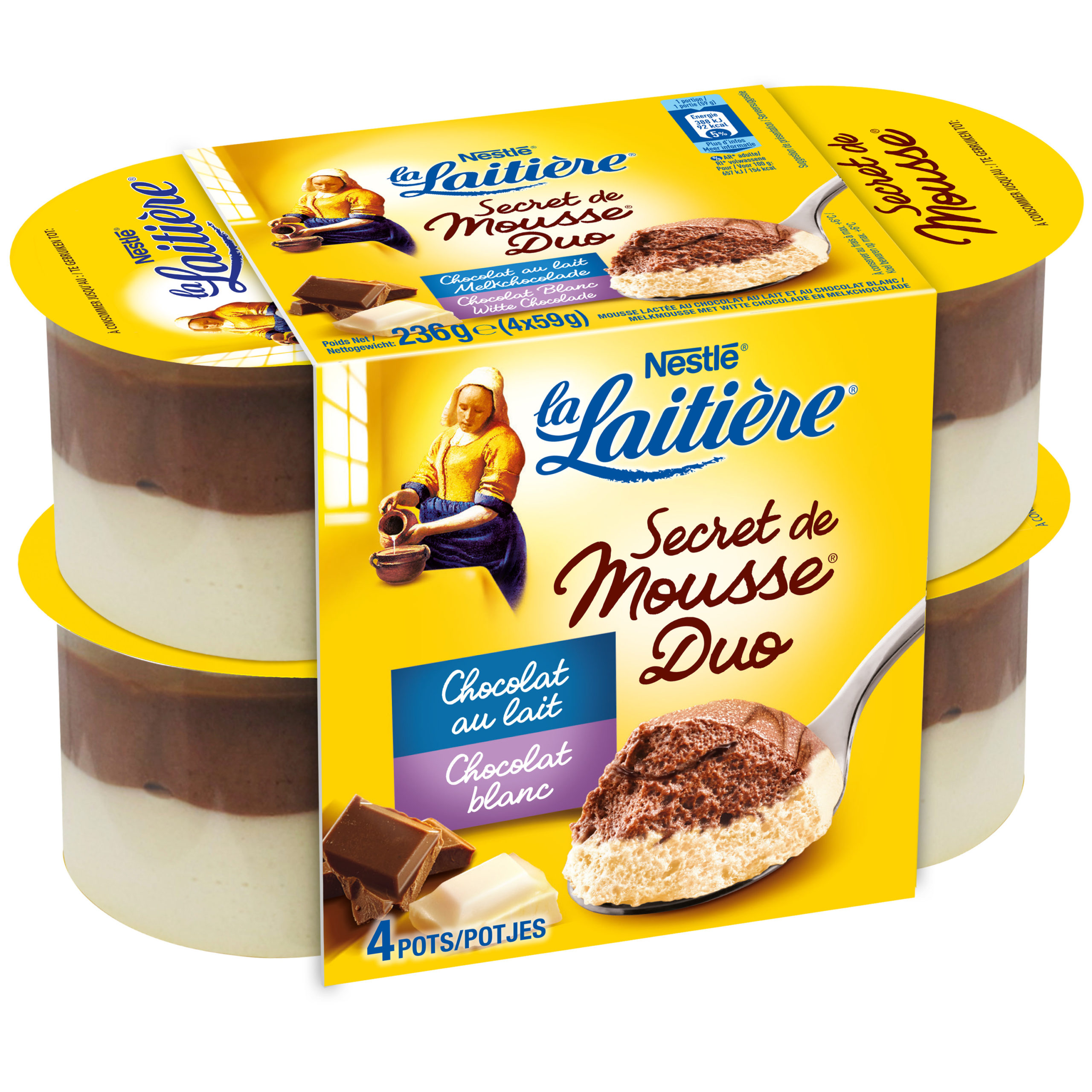 Chocolat au Lait / Chocolat Blanc 4x59g
